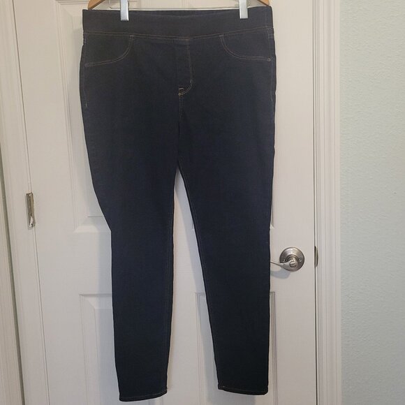 Old Navy Mid Rise Rockstar Jeans Jeggings Dark Denim 16 Regular - Picture 1 of 11